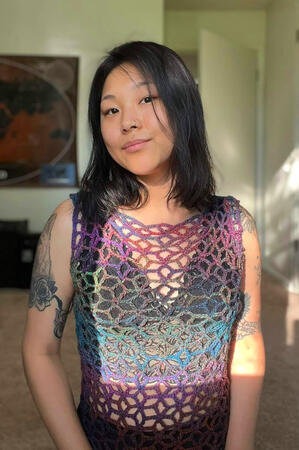 Marley Crochet Pattern for Crochet Mesh Top. Pretty Summer Mesh Top. Crochet Patterns.